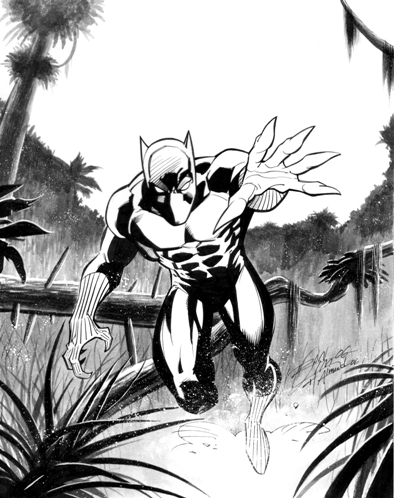 The Black Panther, pencils by Ron Lim, inks by Bob Almond