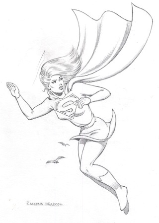 Supergirl, pencils by comics artist Ramona Fradon