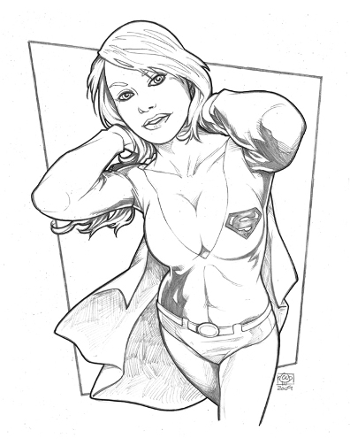 Supergirl, pencils by comics artist Christopher Rich-McKelvey