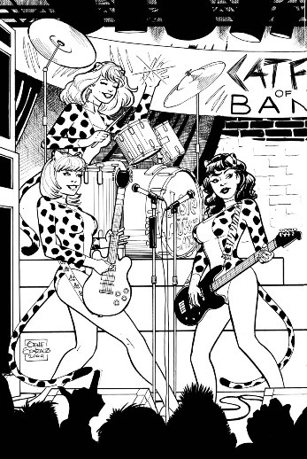Josie and the Pussycats, pencils and inks by comics artist Gene Gonzales