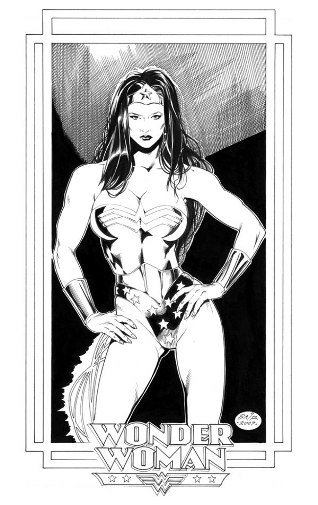 Wonder Woman, pencils and inks by comics artist Michael Bair