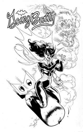 Bombshell! Batwoman, pencils and inks by comics artist John Lucas
