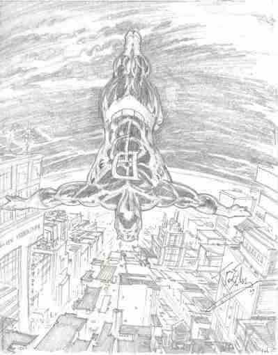 Daredevil, pencils by comics artist Trevor Von Eeden