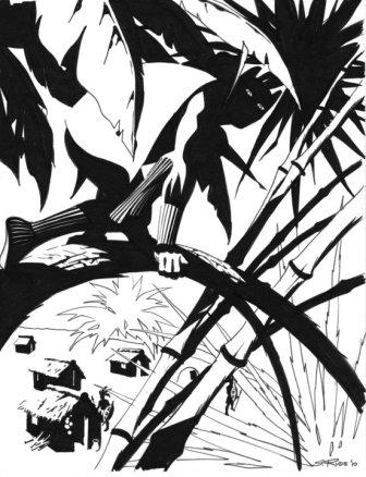 The Black Panther, pencils and inks by comics artist Steve Rude