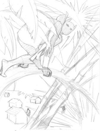 The Black Panther, rough pencil sketch by comics artist Steve Rude