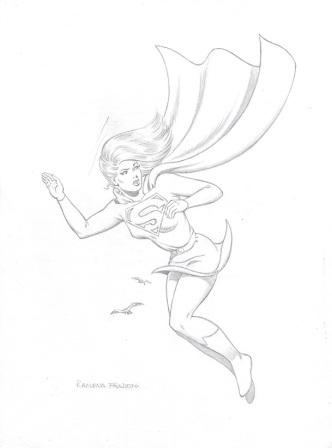 Supergirl, pencils by comics artist Ramona Fradon