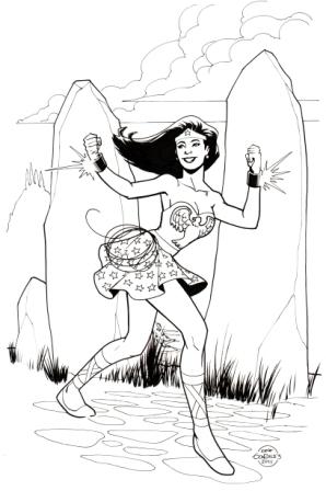 Wonder Woman, pencils and inks by Gene Gonzales