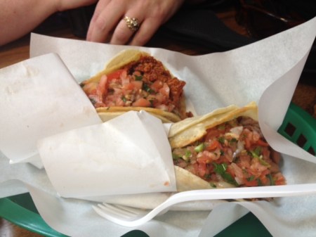 Tacos at La Taqueria