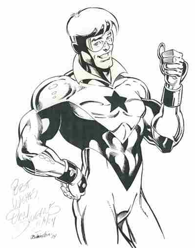 Booster Gold, pencils by Dan Jurgens, inks by Joe Rubinstein