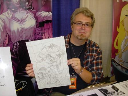 Drew Johnson with his Common Elements commission, Big Wow 2013