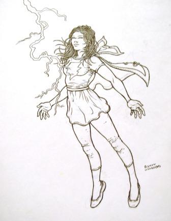 Mary Marvel, pencils and inks by comics artist Ramon Villalobos