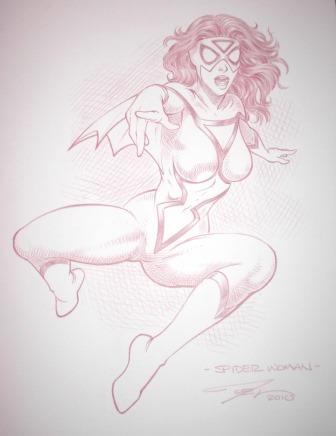 Spider-Woman, pencils by comics artist Joel Adams