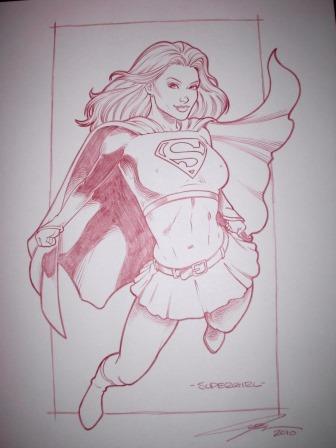 Supergirl, pencils by comics artist Joel Adams