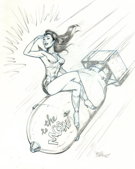 Bombshell! Moon Girl, pencils by comics artist Michael Dooney