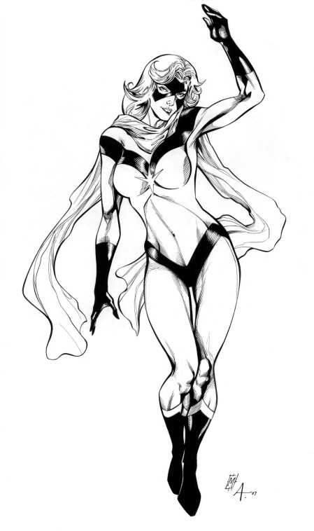 Ms. Marvel, pencils by Matthew Clark, inks by Bob Almond