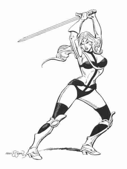 Taarna, pencils and inks by comics artist Ernie Chan Taarna, pencils and inks by comics artist Ernie Chan