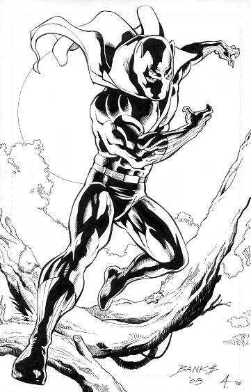 Black Panther, pencils by Darryl Banks, inks by Bob Almond