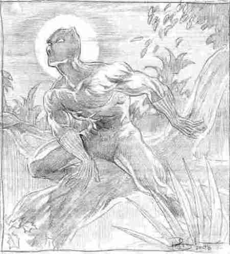 Black Panther, pencils by Paul Boudreaux Black Panther, pencils by Paul Boudreaux