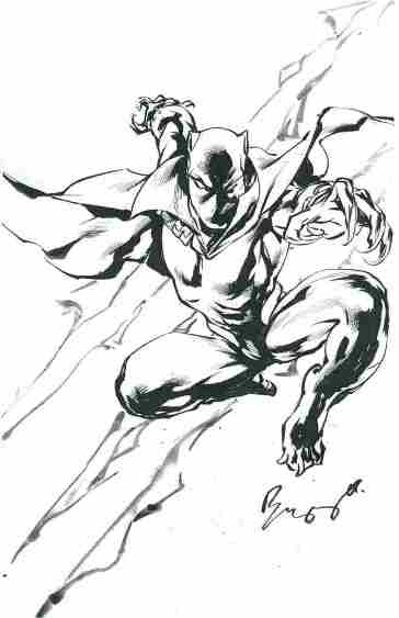 Black Panther, pencils and inks by Buzz