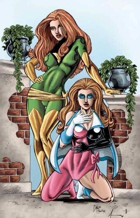 Phoenix and Looker, pencils by Dave Hoover, inks by Bob Almond, colors by Blake Wilkie