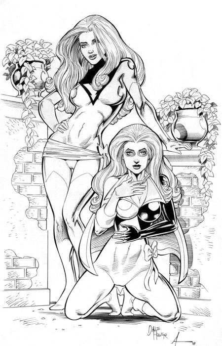 Phoenix and Looker, pencils by Dave Hoover, inks by Bob Almond