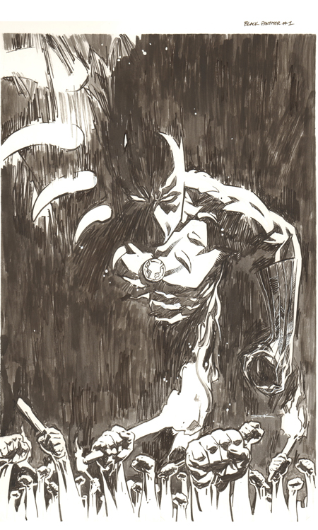 Variant cover for Black Panther #1 (2016 series), original art by Ryan Sook