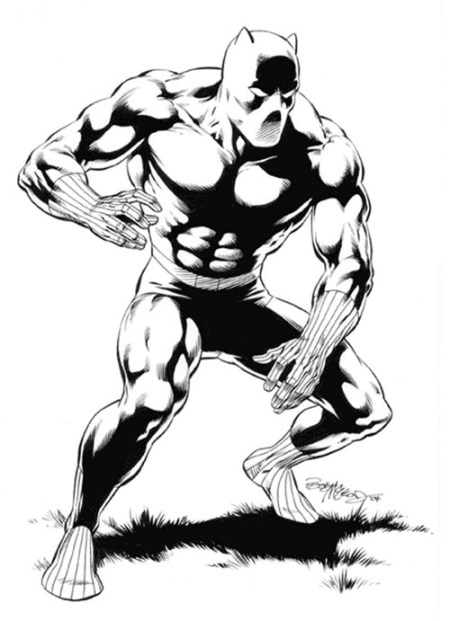 Black Panther, pencils and inks by Bob McLeod
