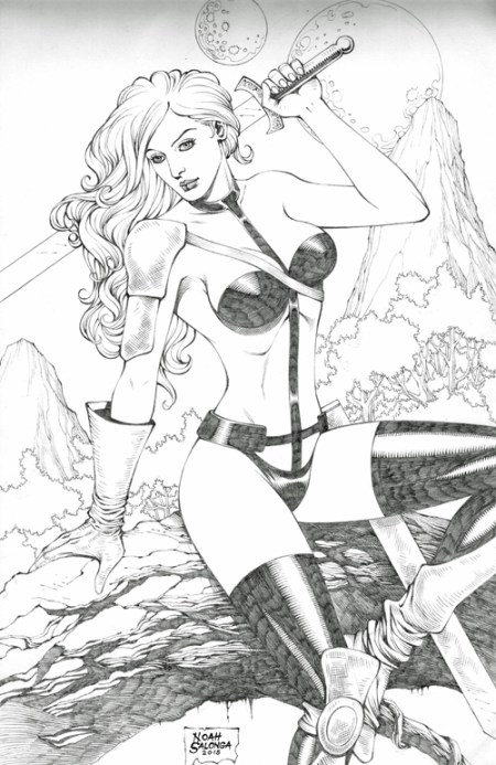 Taarna, pencils by Noah Salonga