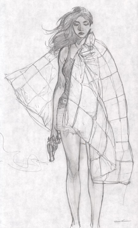 Grass Kings issue 3 variant cover, preliminary pencil sketch by Ryan Sook